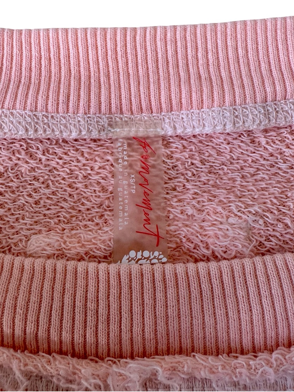 Free People Movement Women’s Pink One To Beat Oversized Pullover Sweatshirt XS - Picture 2 of 6